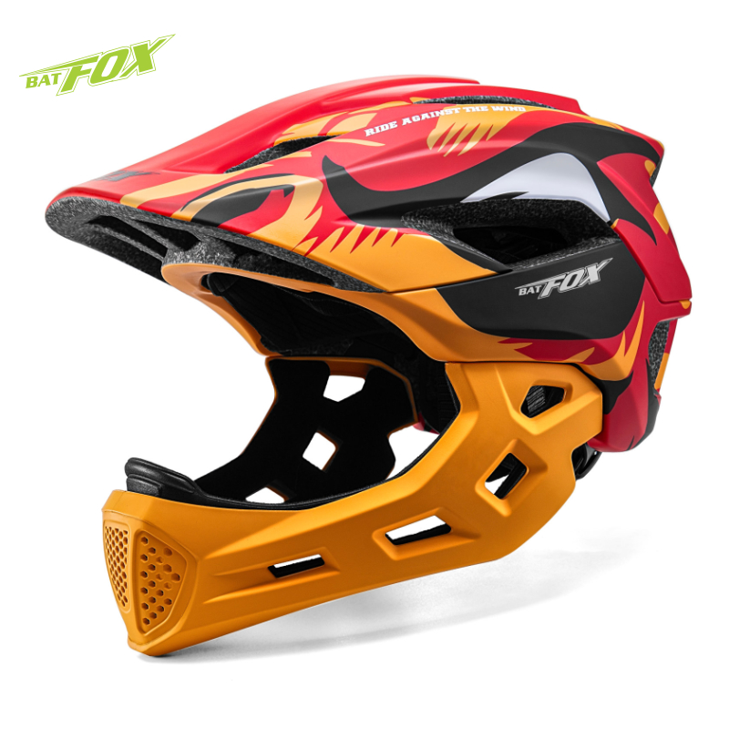 Motorcycle Gear Kids - BATFOX детский анфас велосипедный шлем съемный
