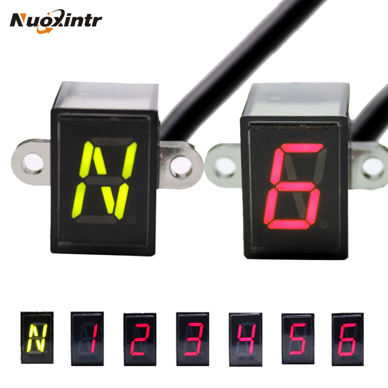 Motorcycle Gear Selector - Универсальный мотоциклетный индикатор Nuoxintr, 6 скоростей,