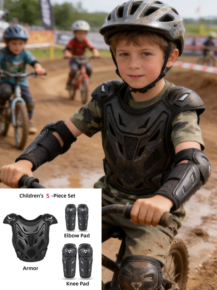 Motorcycle Gear For Kids - Детский мотоциклетный защитный жилет, 5 предметов: